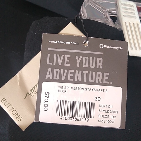 NWT Eddie Bauer Bremerton Pants Black Sz 20 - Picture 4 of 4